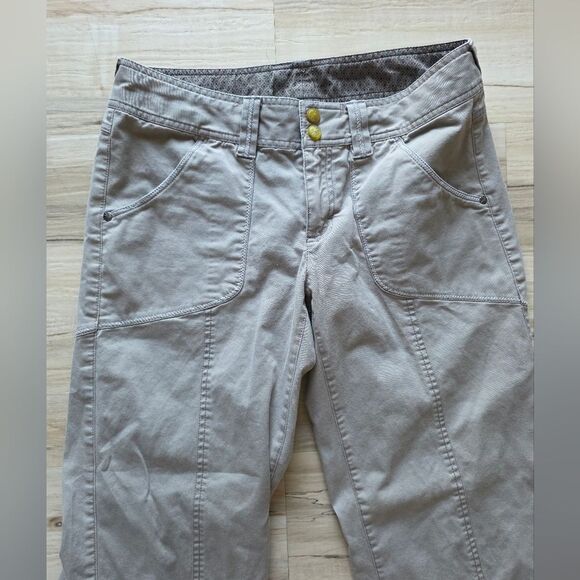 Athleta Organic Cotton Blend Utility Straight Leg Pants Sz 8 Gray - Picture 5 of 12